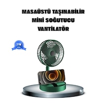 Mey İthalat Katlanabilir Şarjlı Mini Fan 3 Kademeli Hız Ayarlı Taşınabilir