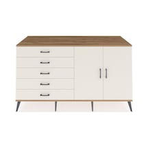 Kronos Konsol 2 Raflı 5 Çekmeceli 2 Kapaklı 176x59x99 Çam-aytaşı Aytası/aytası - Atlas Çam
