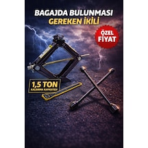 Kriko Ve Bijon Anahtarı Seti Oto Acil Durum Bagaj Seti Lastik Değiştirme Ekipmanı