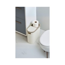 Beyaz Kapaklı Wc Kağıtlıklı Çöp Kovası & Ofis Çöp Kovası 10 Lt