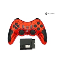 2.4g Ps1 Ps2 Ps3 Pc Android Tv Tv Box Android Telefon Uyumlu Titreşimli Kablosuz Joystick Kırmızı