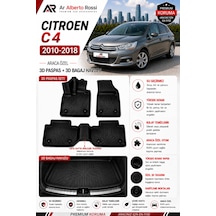 Citroen C4 2010-2018 Araca Özel 3d Paspas + 3d Bagaj Havuzu