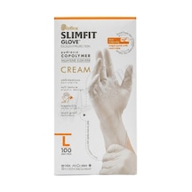 Flex Slimfit Krem Pudrasız Muayene Eldiveni L