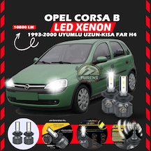 Opel Corsa B 1993-2000 Uzun - Kısa Uyumlu Şimşek Etkili Led Xenon Premium Series H4
