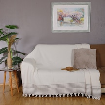Buldan İşi %100 Organik Pamuk Koltuk Örtüsü 170x210 Cm Koltuk Şalı Çekyat Kanepe Örtüsü