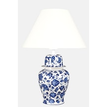 Qdec Bleu Blanc Şah Vazo Abajur Lotus K.Beyaz Diğer