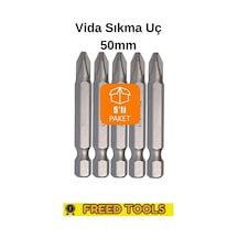 Matkap Ucu Uçları 50 Mm Yıldız Düz Bits Vidalama Uç Seti Ph 5 Par