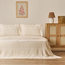 Soft Salhi Çift Kişilik Yatak Örtüsü Seti - Krem - 230x240 Cm Çok Renkli