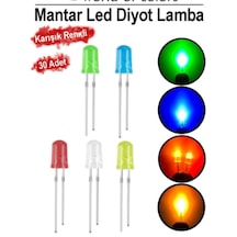 Mantar Led Diyot Lamba 30 Lu 1 Paket Karışık Renkli Mini Mantar Led Lamba