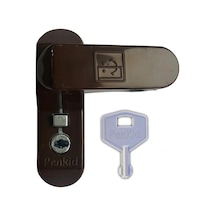 5 Adet Penkid Pvc Çocuk Emniyet Kilidi Anahtarlı Koyu Kahverengi