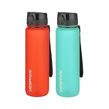Uzspace 2'li Tritan Matara Seti 1000 Ml Büyük Boy 14 Farklı Renk Seçeneği Fiftyfifty -3038seta Fuşya - Kırmızı