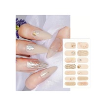 Jelüx Summer - Pastel Renkli Çiçekli Yapışkan Tam Kaplama Jel Tırnak Seti 5 Farklı Boy 14 Adet 00609284