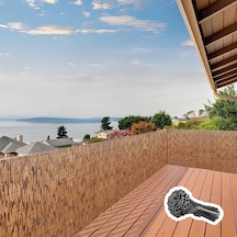 Veranda İçin Doğal Bambu, 50-160 Cm Yükseklik Eskrim, Dış Mekan Bahçe Gölgesi, Kablo Bağları İle Bambu Eskrim, Diğer