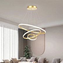 Gold / Mosul / 60-50-30 Cm / 3 Renk Işık / Sarkıt Avize / 3 Yıl G Gold Sarı