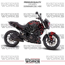 Bajaj Dominar 250 / 400 Kaplama Sticker Crimson Web Design Motor Kaplama Modeli Hazır Kit Tüm Modeller Uyumlu Siyah