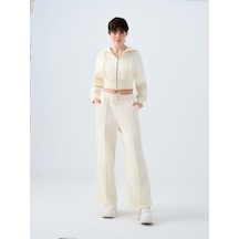 LOFT Straight Fit Kadın Eşofman Altı Ekru
