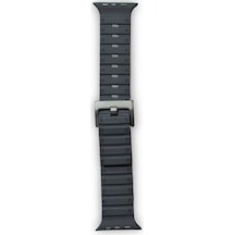 Newface Apple Watch 42mm Magnus Mıknatıslı Silikon Kordon - Siyah