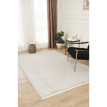 Mariesse Home Jasmine Serisi Bambu Dokulu Modern Sık Dokuma Koridor Kesme Yolluk Dokuma Makine Halısı E506 Gri