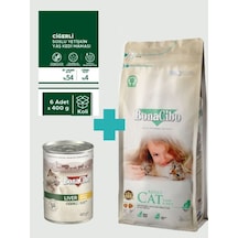 Bonacibo Adult Kuzulu Kuru Mama 2 Kg & Soslu Ciğerli Konserve Avantaj Paketi 6x400 Gr