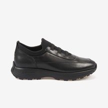 Mocassini Erkek Hakiki Deri Eva Taban Bağcıksız Lastik Detaylı Spor & Sneaker Ayakkabı 97945 Siyah Videla