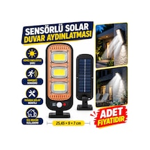 Sensörlü Güneş Enerjisi İle Şarj Olabilen Duvara Monte Solar Aydınlatma Gl-84069 Adet