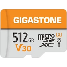Gıgastone 512 Gb Microsdxc Hafıza Kartı + Sd Adaptörü, 100 Mb/s'ye Kadar, Kamera, Pc, Dizüstü Bilgisayar Ve Tablet İçin, 4k Uhd Video Kaydı, Uhs-ı V30 Class 10 U3