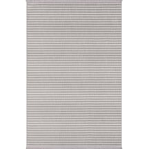 Sümer Sm008a Gri Beyaz Çizgi Desen Halı Dekoratif Modern Tozuyok Antialerjik Salon Halısı Koridor-301 Gri