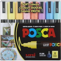 Uni-ball Posca 1.8-2.5 Su Bazlı Poster Markörü Sotf Renk 8 Li Pc-5m/8c Çok Renkli