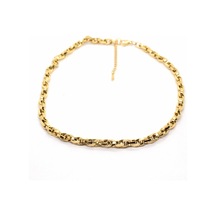 Altın Renk Unisex Çelik Iç Içe Geçmeli Kolye - 1452 552931608 Altın