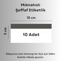 Şeffaf Etiket 10 Ad Pvc Magnet Etiketlik Mıknatıslı 10x5 Cm Raf Etiket Cebi
