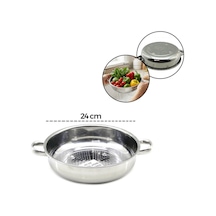 24cm Basık Süzek Metal Süzgeç Kulplu 4915 Çok renkli