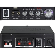 Notel Not-306 2x20w 4-8 Ohm Usb/sd Gi Ri Şli Bluetooth'lu 2 Mi Krofon Gi Ri Şli Trafosuz Stereo Mi
