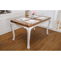 Finezza Linda Nakışlı Keten Efekt Kumaş Krem Sarı A.Servis 33,5x45 cm 4 Ad -1398 Krem