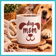 Bezos Dog Mom Kupa Model 185 Köpek Annesi Temalı Porselen Kahve Kupası Köpek Severlere Hediye Kupa Dfnbez Diğer