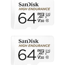 Sandisk 2'li High Endurance 64gb Sdsqqnr-064g-gn6ıa Micro Sdxc 100/40mb/s C10 V30 Hafıza Kartı 24film