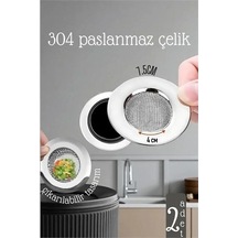 Lavabo Süzgeci - 7.5 Cm Çap 2 Li Set Gider Sügeci Lavabo Süzgeci 721976 Çok Renkli