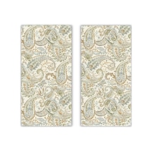 Decovetro Cam Kahve Sofra Sunum Tablası 2'li Set Şal Desenli 30 X 15 Cm Çok Renkli