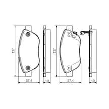 Fiat Idea On Fren Balatasi 1.4 2005-2008 Bosch 0986495103