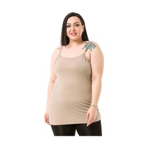 Disentis Büyük Beden Ip Askılı Viskon Kum Rengi Body Disentis Büyük Beden Ip Askılı Viskon Kum Rengi Body
