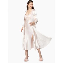 Alfa Aksesuar 03 Kadın Pierre Cardin 6025 Kısa Gecelikli 6'lı Set Takımı İNCİ
