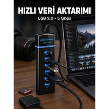 Usb 3.0 Çoklayıcı 7 Port Yüksek Hızlı Veri Aktarım