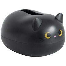 Siyah-sevimli Kedi Doku Kutusu Masaüstü Tutucu Mutfak Banyo Peçete Saklama Kutusu Banyo Kağıt Konteyner Ev Eşyaları