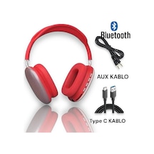 P9 Air Pro Max Kablosuz 5.0 Mikrofonlu Sd Kart Girişli Aux Kablolu Bluetooth Kulaklık Pembe - 555297925