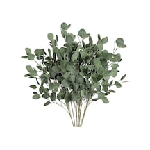 Yapay Çiçek Yeşil Okaliptus Tek Dal Kumaş Yapraklı Uzun Dal 80cm Eucalyptus