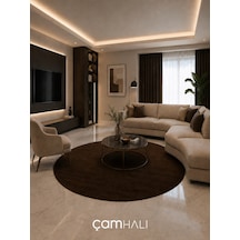 Eko Halı Zen 01 Brown Daire Hav Toz Vermez Yumuşak Dokulu Salon Halısı Oturma Odası Halısı Yatak Odası Halısı Çocuk Odası Halısı Koridor Halısı Mutfak Halısı Modern Makine Halısı Kahverengi