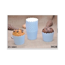 Makaron Mavi Muffin Cupcake Kek Kalıbı 25 Adet Diğer