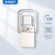 Eaget 128gb.usb 3.2 Ve Type-c Giriş Süper Hızlı Usb Flash Bellek