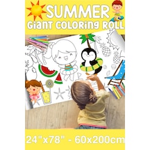 Melolisa Yaz Dev Boy Boyama Kağıdı - Farm Kids Coloring Roll - Giant Painting Paper Roll For Kids
