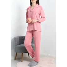 Seka Store Seka Milan Düğmeli Pijama Takımı Koyupembe - 50728.1929. Çok Renkli Seka Store Seka Milan Düğmeli Pijama Takımı Koyupembe - 50728.1929. Çok Renkli