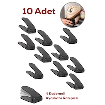 Porsima 5301 10 Lu Ayakkabı Rampası Ayakkabı Düzenleyici Dolap İçi Organizer- Siyah Siyah